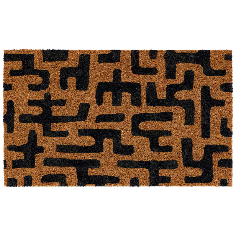 Abstract Maze Coir Doormat- made from 100% coconut husk fibres with an eco-friendly backing.