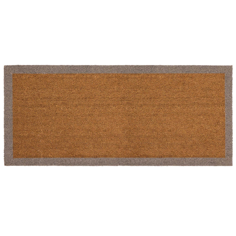 Coir Border Taupe Runner with a grey border.