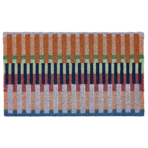 Bright Broken Stripe Coir Doormat