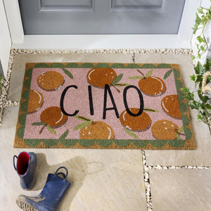 Ciao Orange Coir Doormat