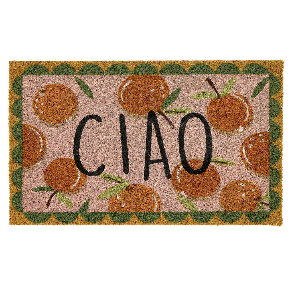 Ciao Orange Coir Doormat