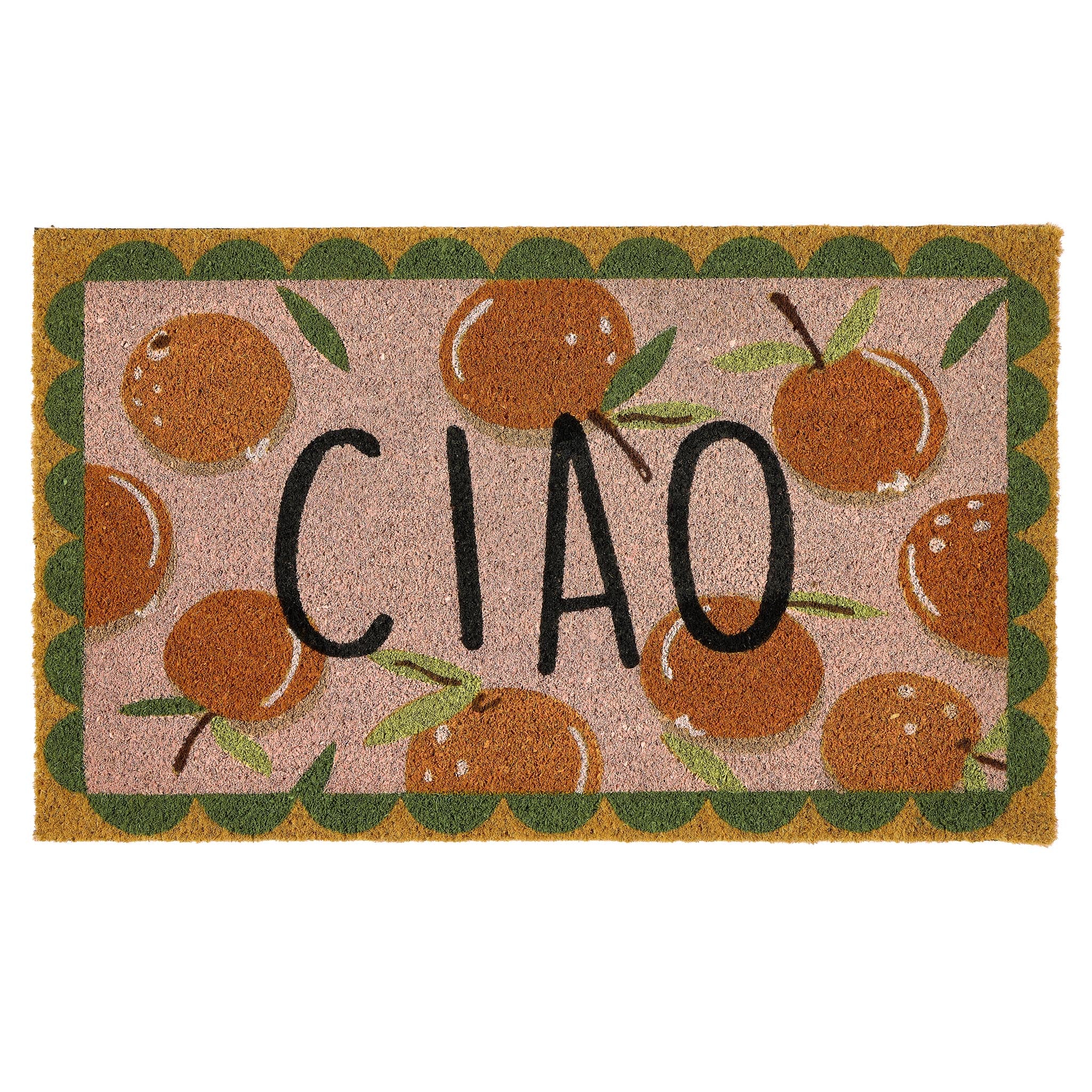 Ciao Orange Coir Doormat