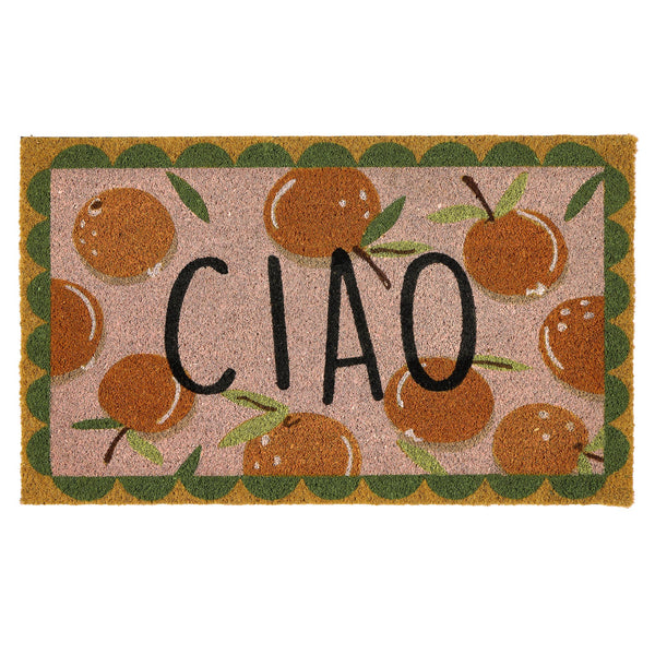 Ciao Orange Coir Doormat