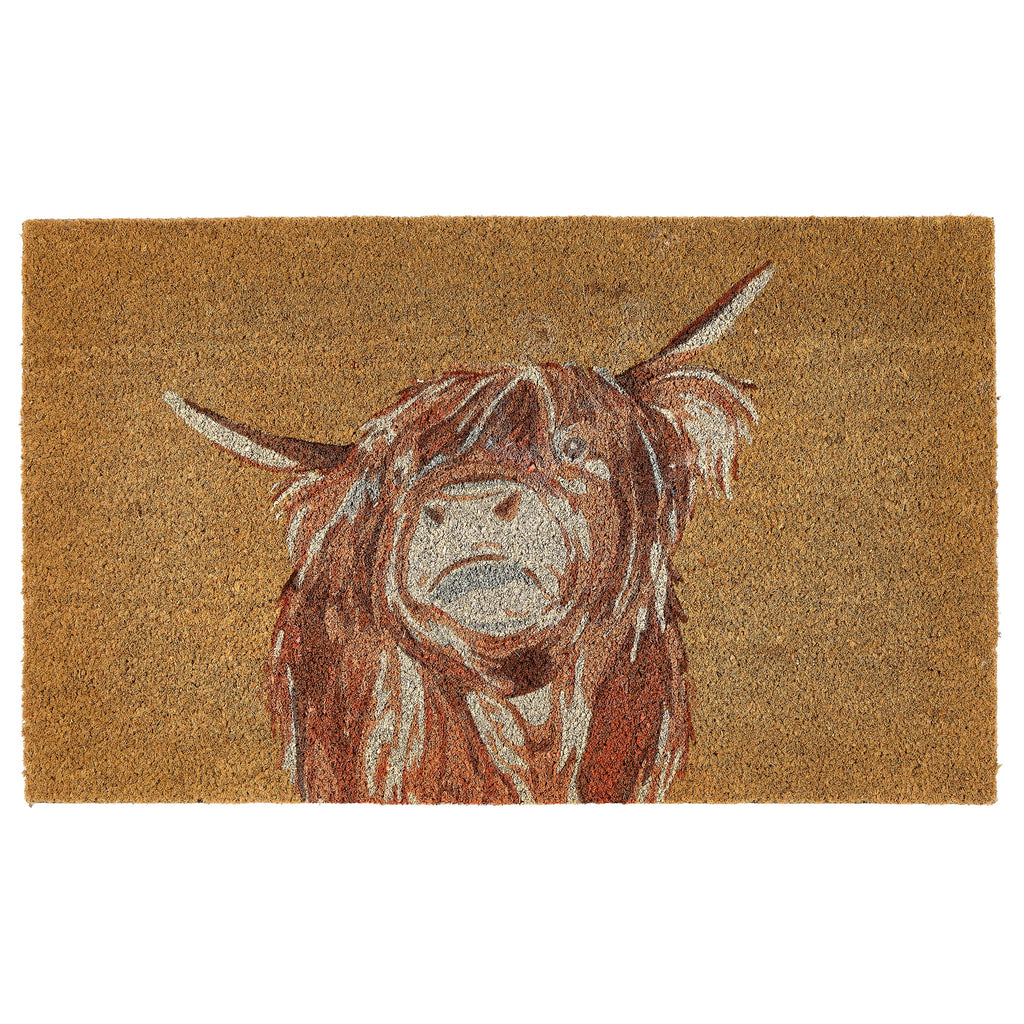 Highland Cow Coir Doormat