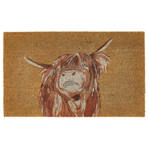 Highland Cow Coir Doormat