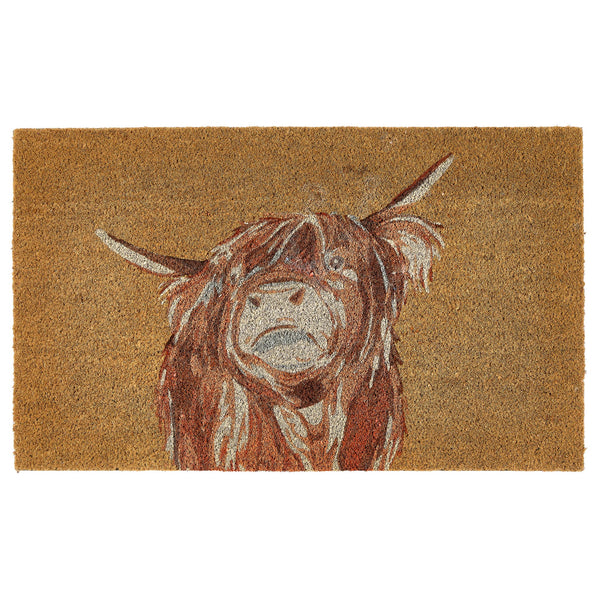 Highland Cow Coir Doormat