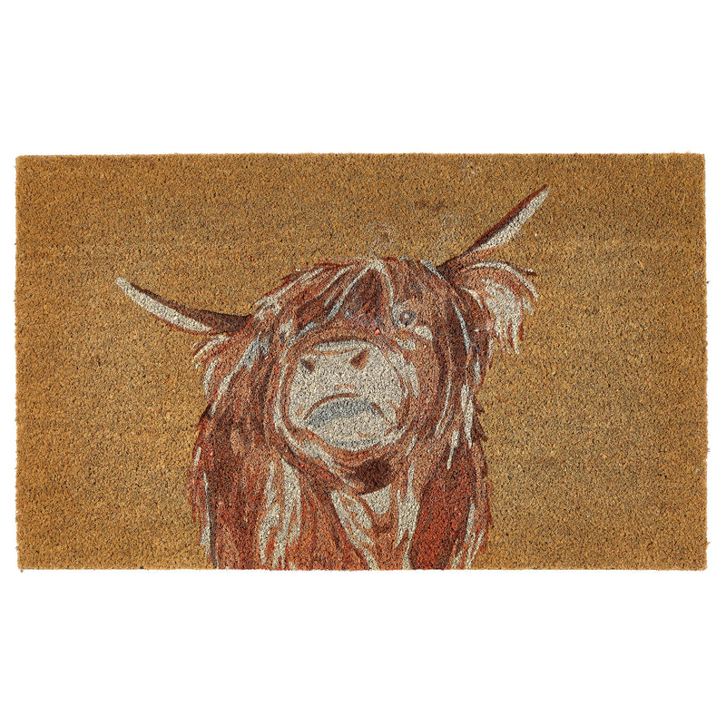 Highland Cow Coir Doormat