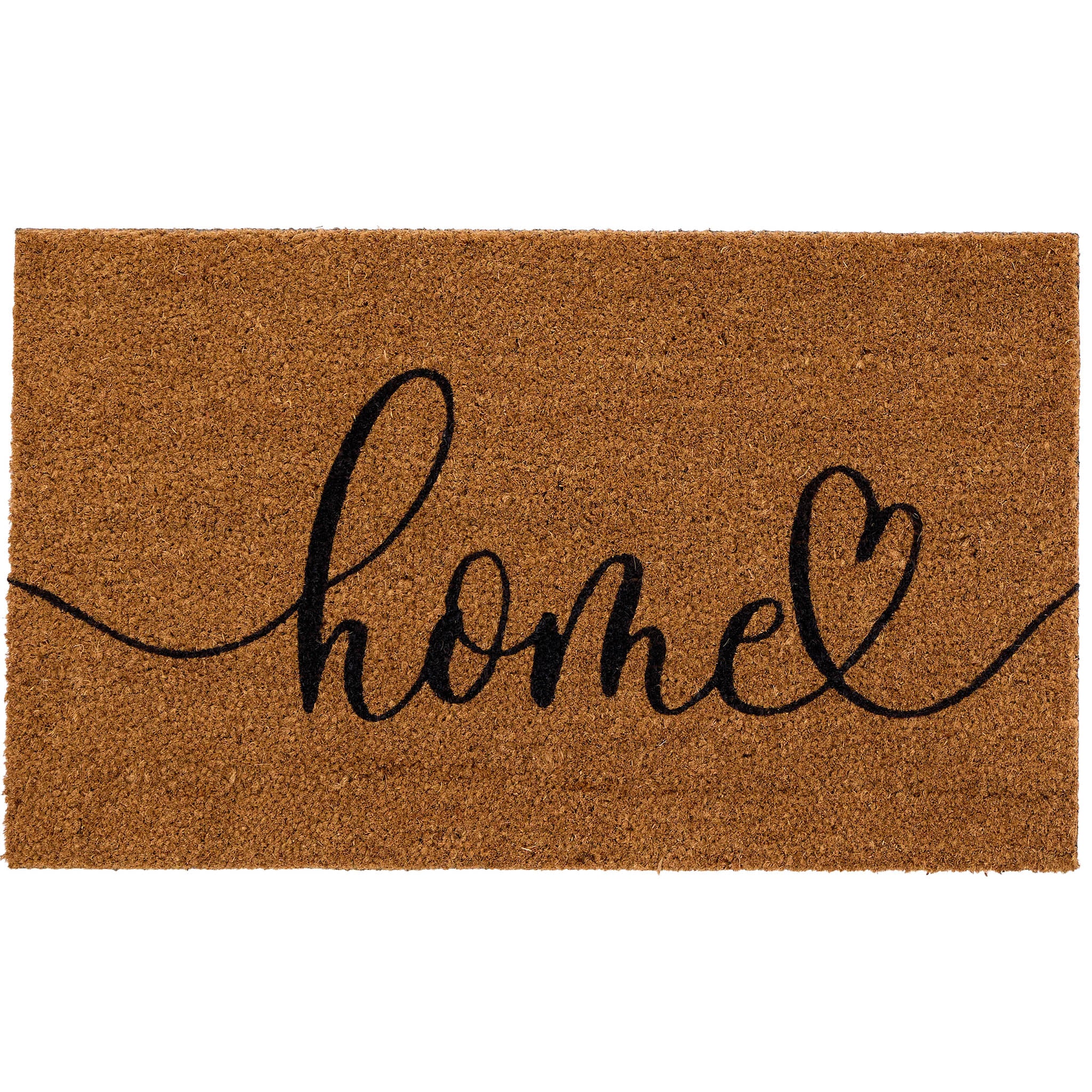 Home Script Coir Doormat- made from 100% coconut husk fibres with an eco-friendly backing.