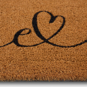 Home Script Coir Doormat- made from 100% coconut husk fibres with an eco-friendly backing.