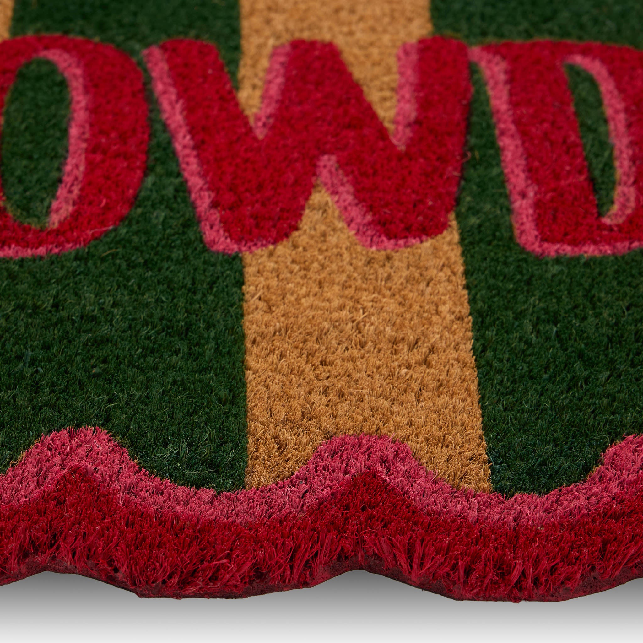 Howdy Stripe Coir Doormat- made from 100% coconut husk fibres with an eco-friendly backing.