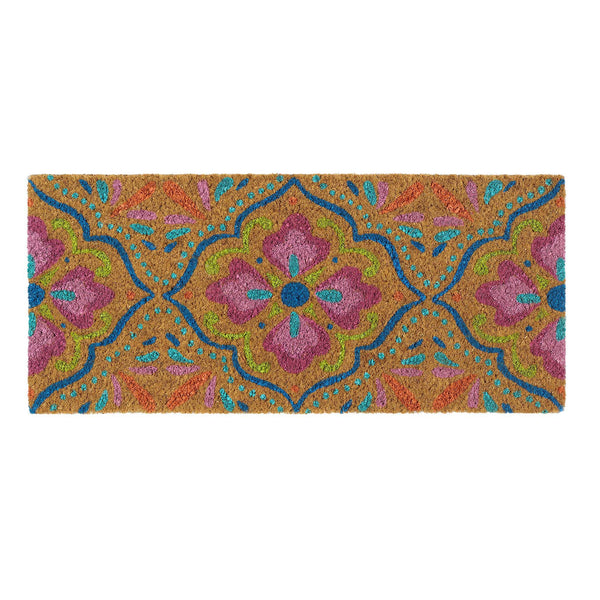 Coir Insert Bright Tile Mat Doormat