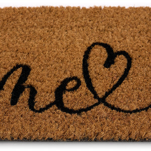 Coir Insert Home Script Doormat- made from 100% coconut husk fibres with a latex backing. 