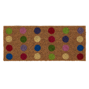 Coir Insert Spots Doormat — made from 100% coconut fibres with an eco-friendly latex backing.