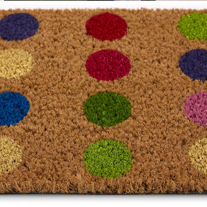Coir Insert Spots Doormat — made from 100% coconut fibres with an eco-friendly latex backing.