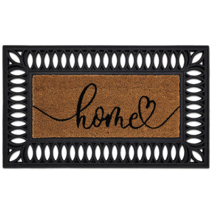 Coir Insert Home Script Doormat- made from 100% coconut husk fibres with a latex backing. 