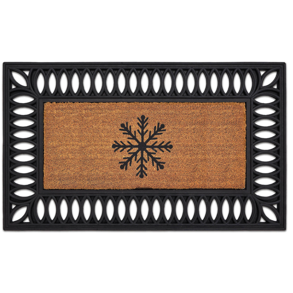 Christmas Coir Insert Snowflake Doormat