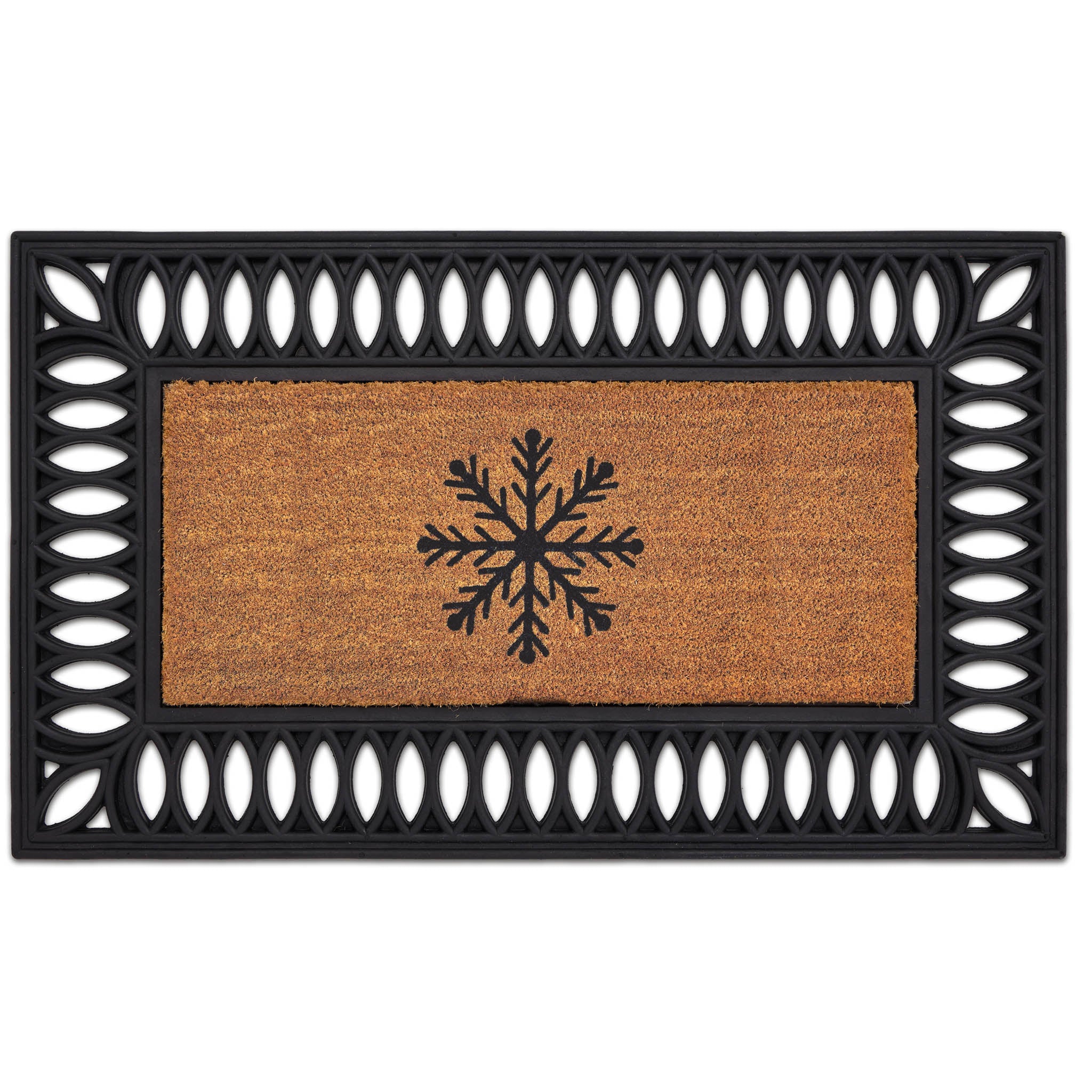 Christmas Coir Insert Snowflake Doormat