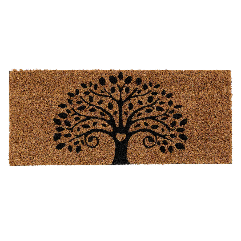 Coir Insert Tree Of Life Doormat- made from 100% natural coconut husk fibres featuring a graphic tree. 