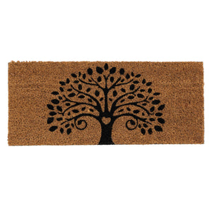Coir Insert Tree Of Life Doormat- made from 100% natural coconut husk fibres featuring a graphic tree. 