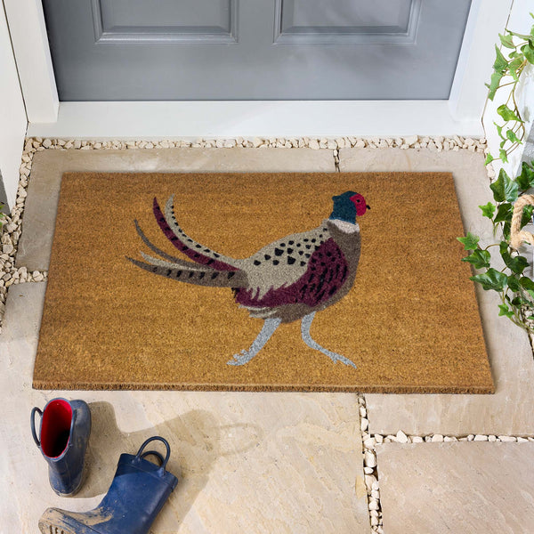 Printed Coir Pheasant Doormat