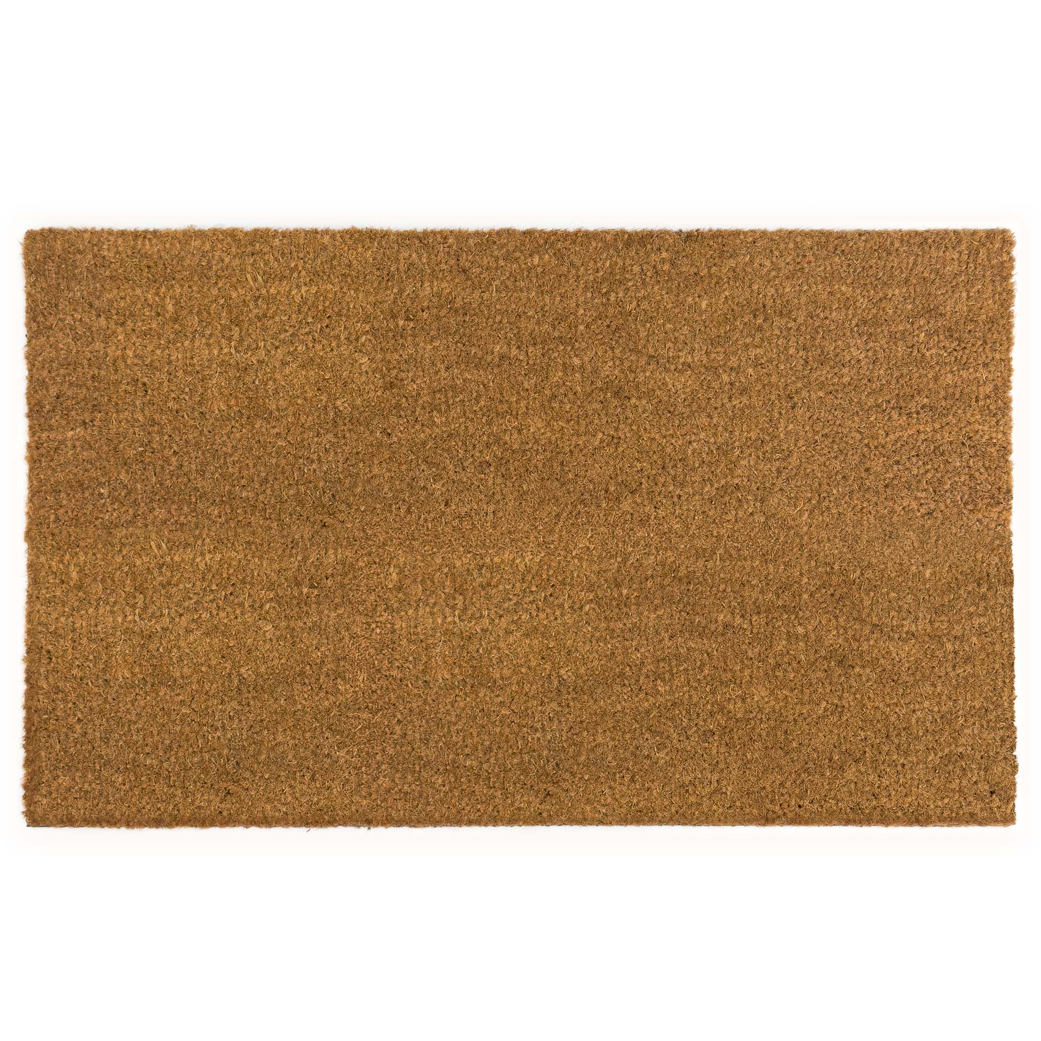 Plain Natural Coir Doormat - a 100% recycled material doormat in natural. 