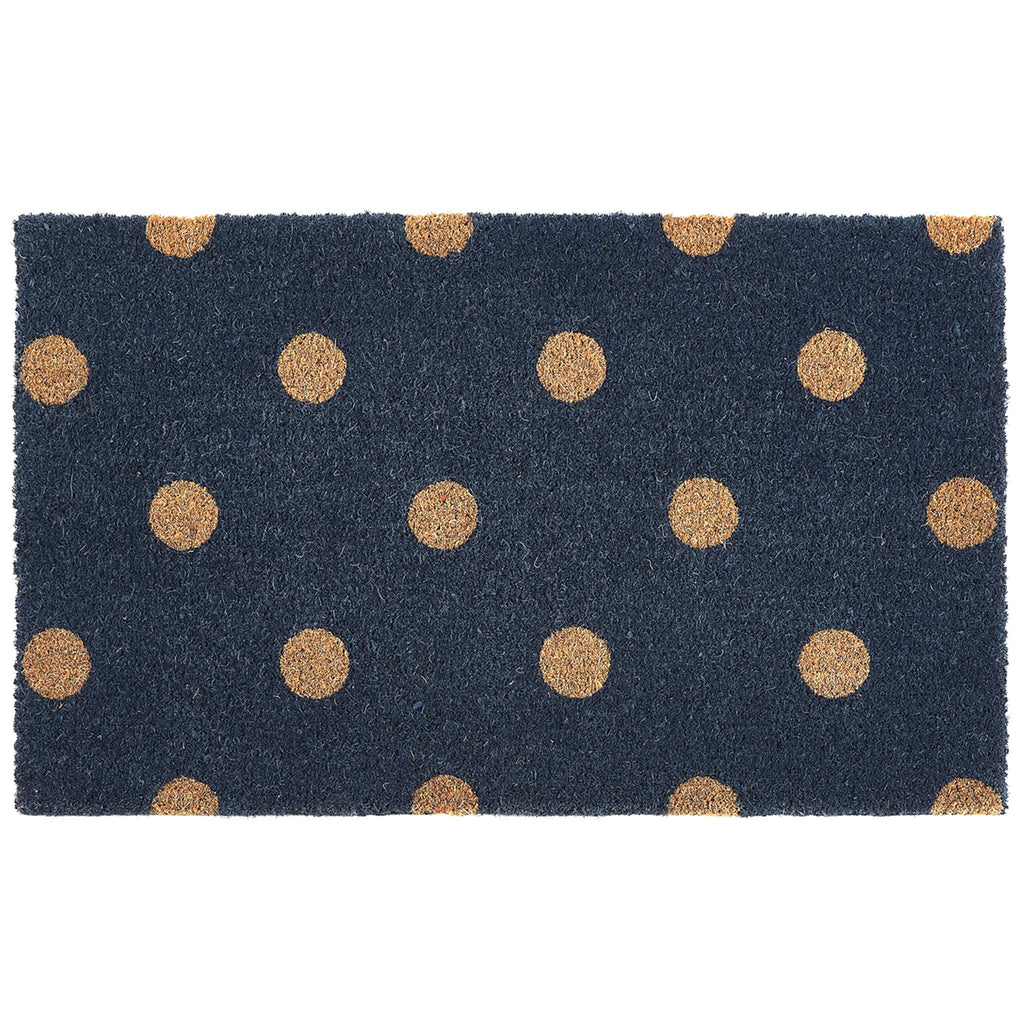 Printed Coir Polka Dots Doormat
