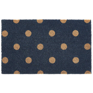 Printed Coir Polka Dots Doormat