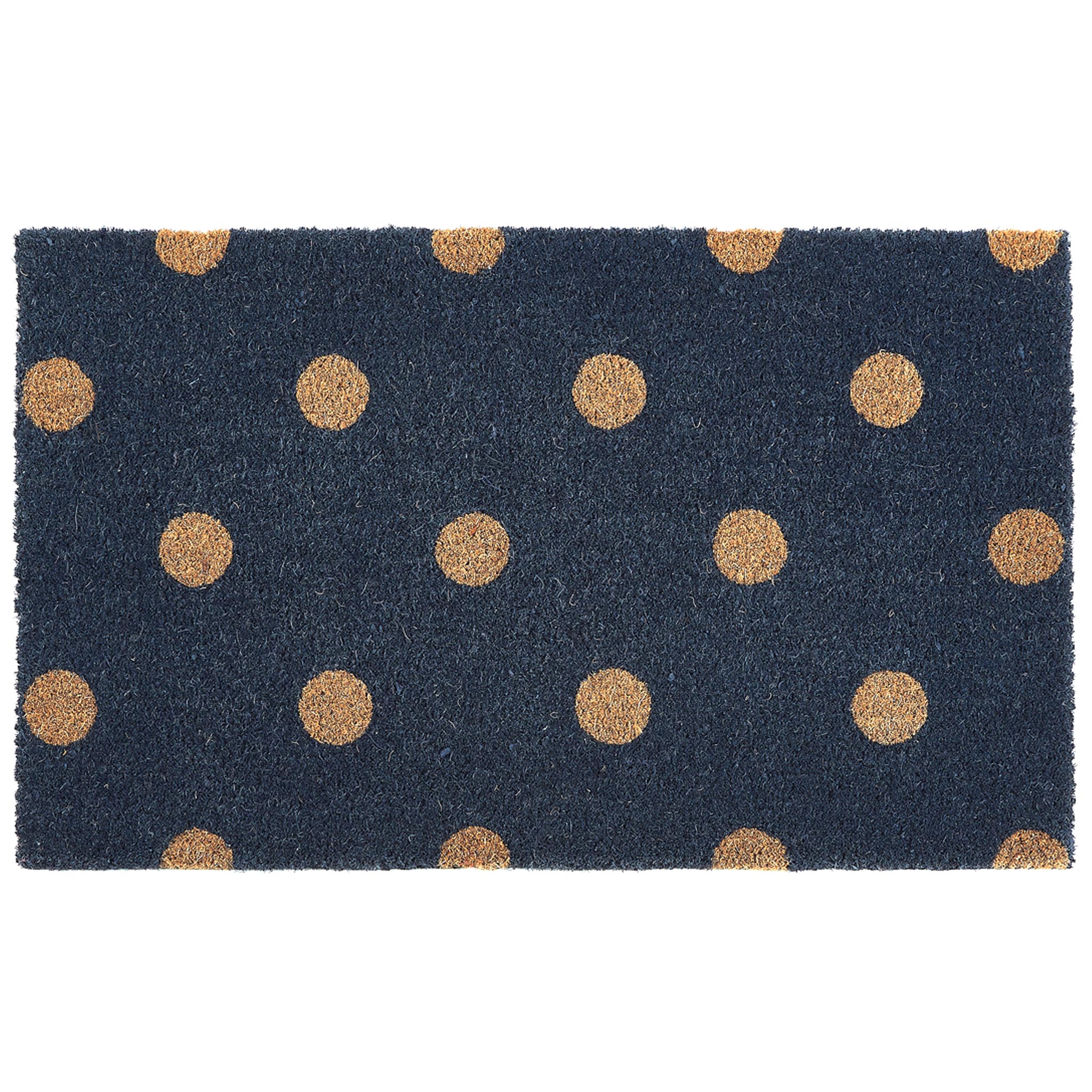 Printed Coir Polka Dots Doormat