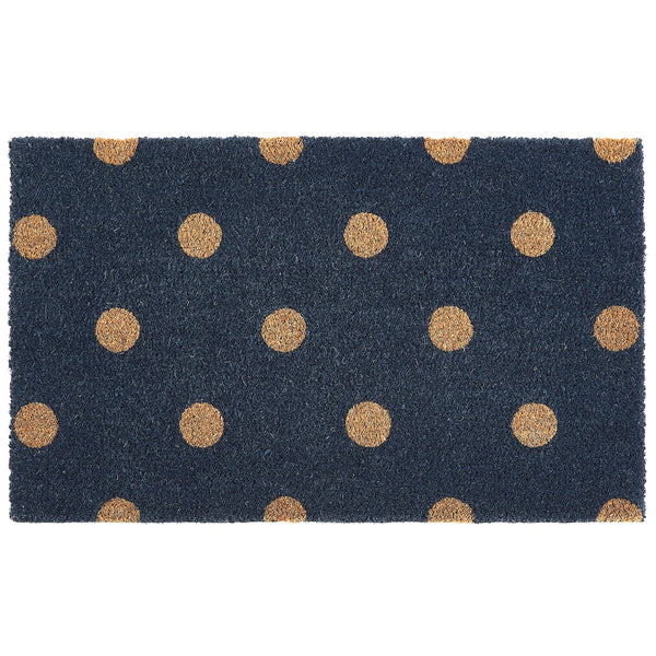 Printed Coir Polka Dots Doormat