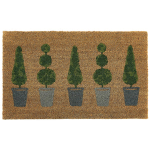 Printed Coir Topiary Doormat