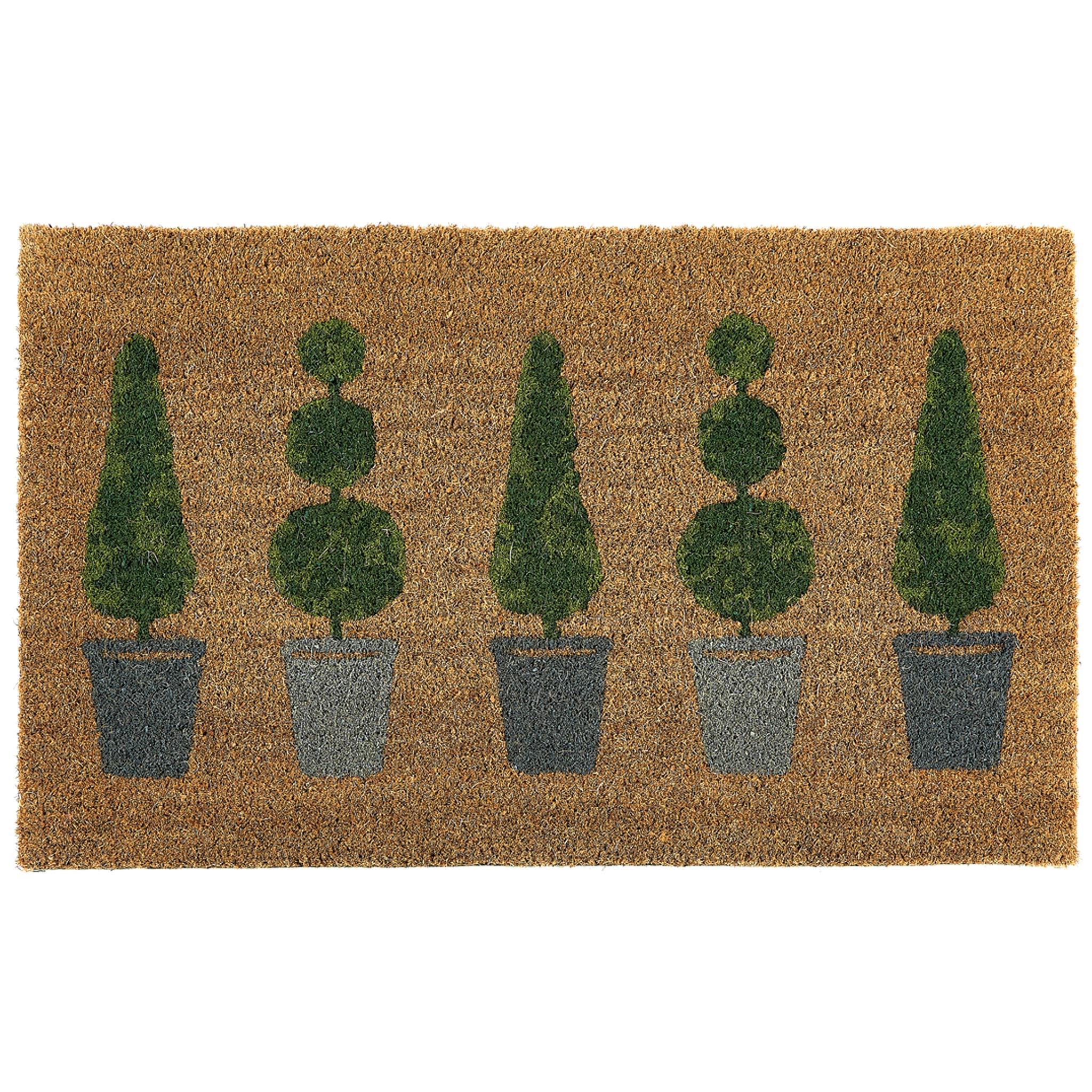 Printed Coir Topiary Doormat