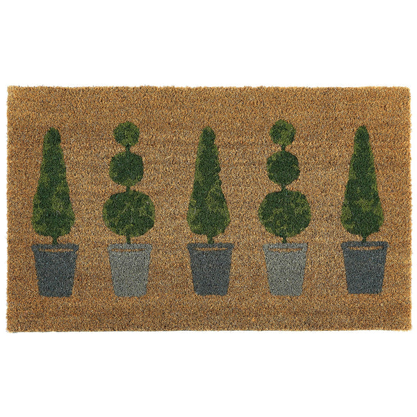 Printed Coir Topiary Doormat