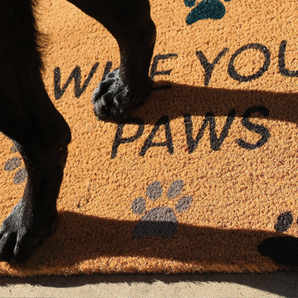 Printed Coir Wipe Your Paws Doormat