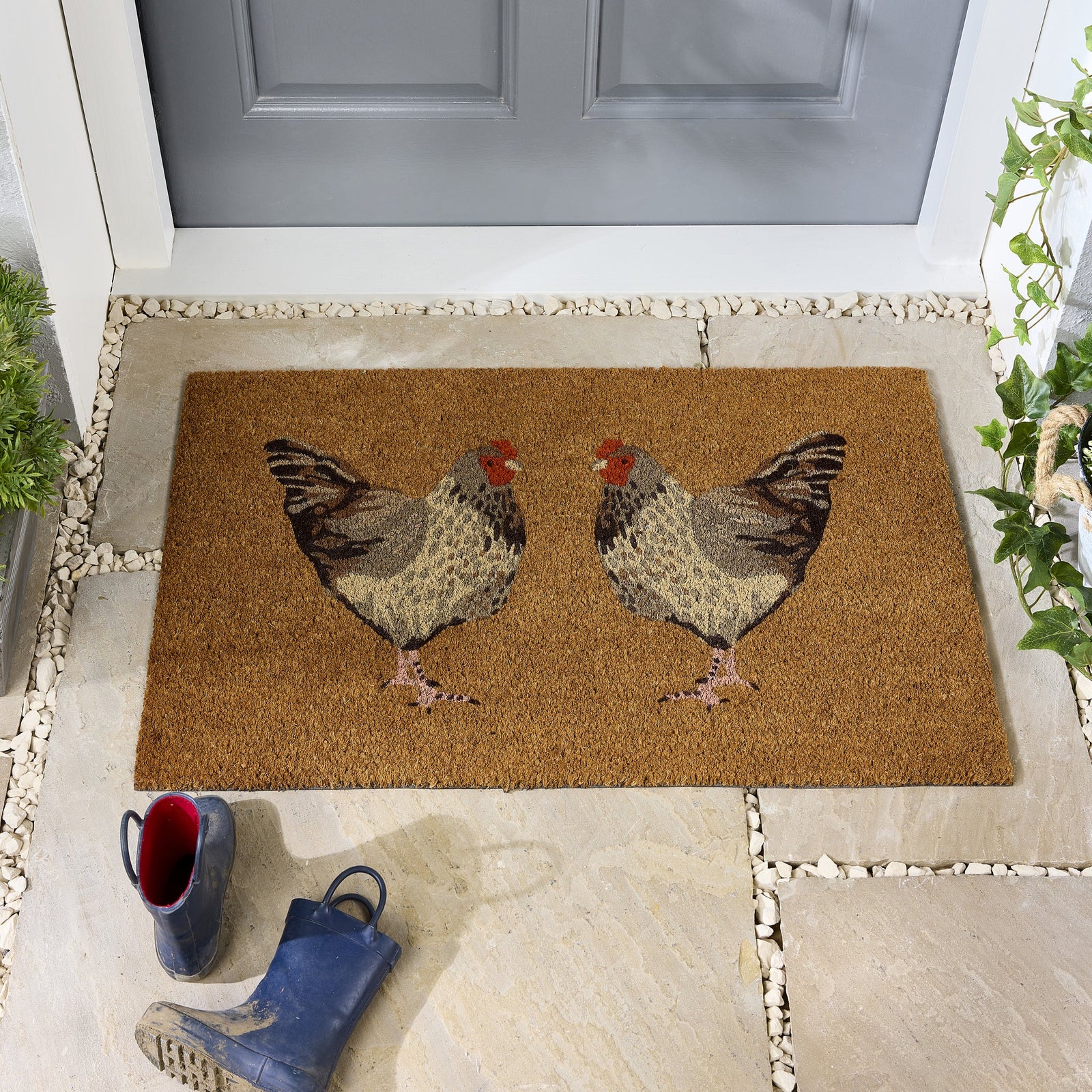 Chickens Coir Doormat 2
