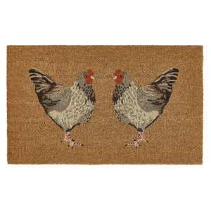 Chickens Coir Doormat 1