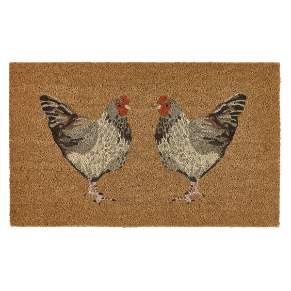 Chickens Coir Doormat 1