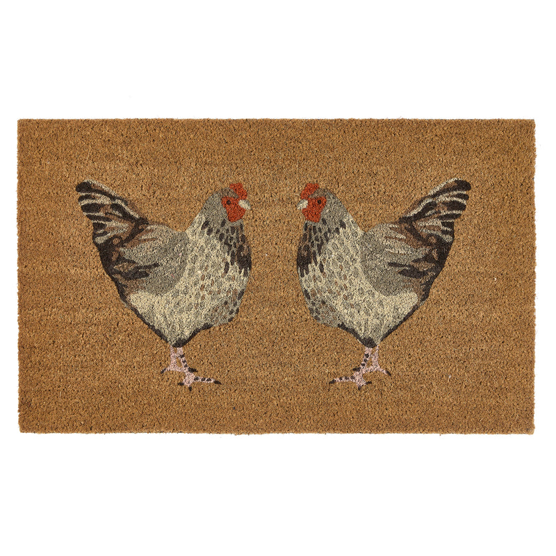 Chickens Coir Doormat 1