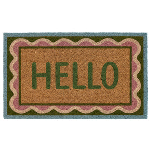 Hello Scallop Coir Doormat 1