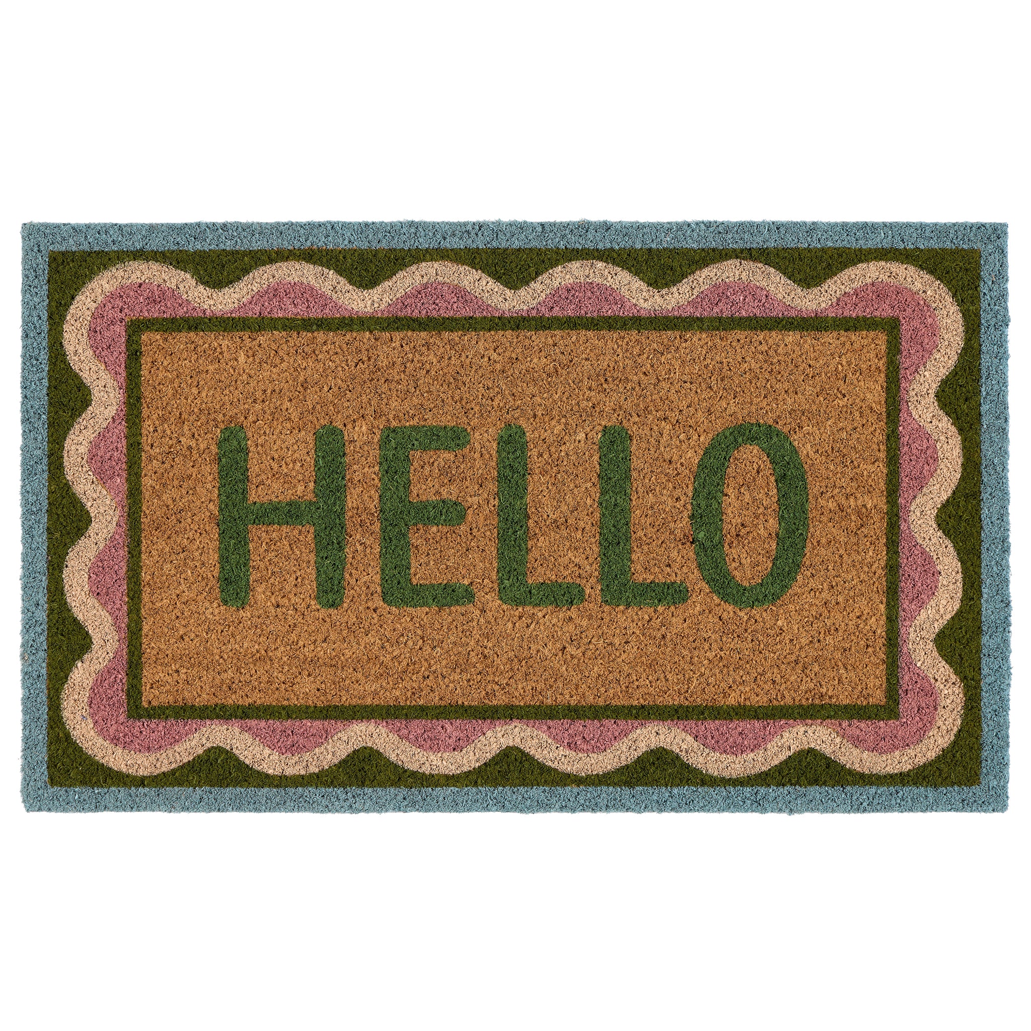 Hello Scallop Coir Doormat 1
