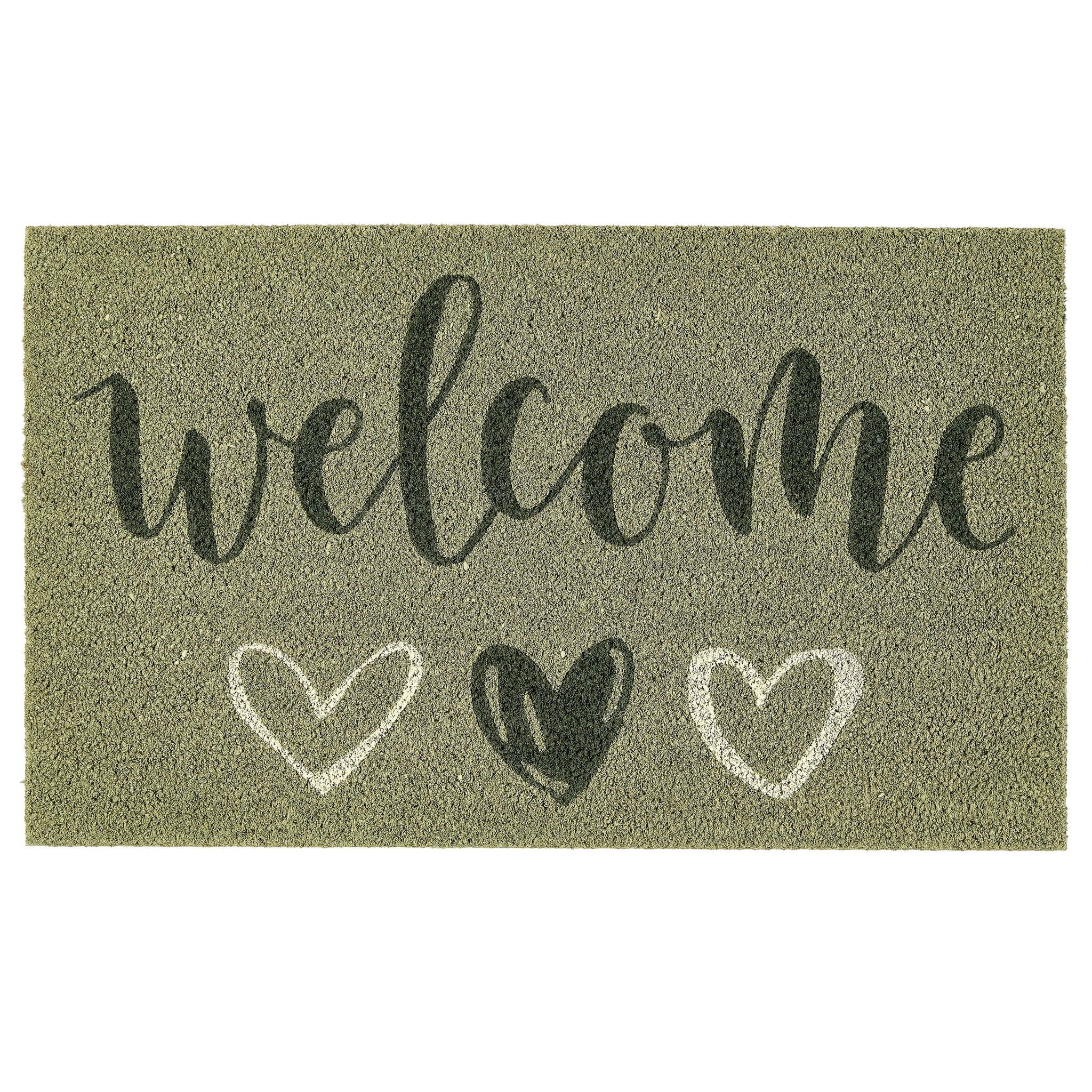 Welcome Sage Coir Doormat 1