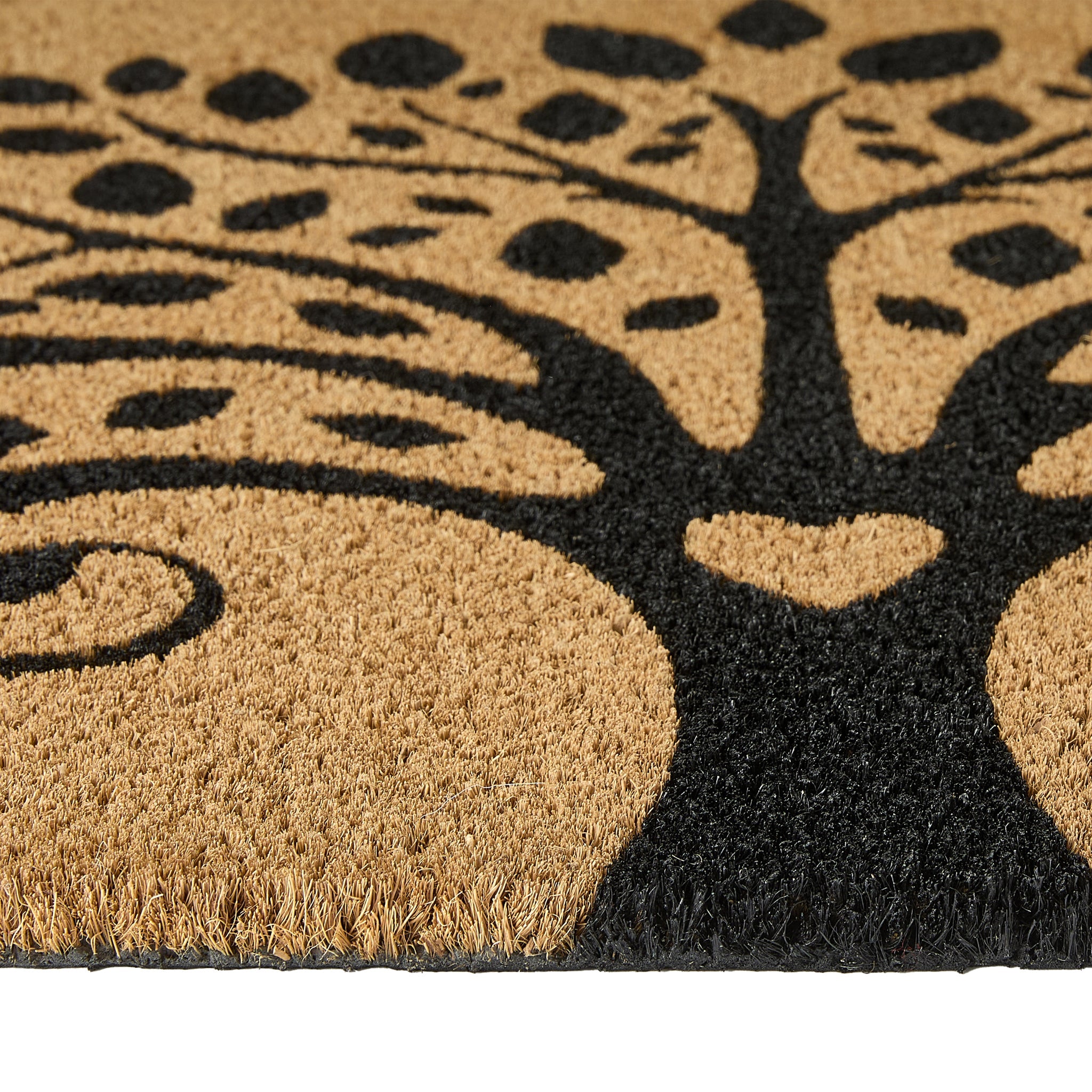 Tree of Life Coir made from natural coconut fibres, featuring a black outlined tree.