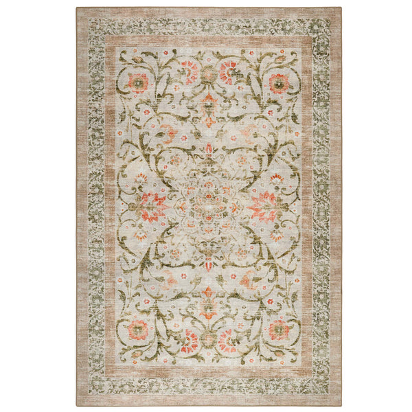 Country Paisley Eco-Washable Rug- 100% recycled content rug featruing a vintage floral pattern.