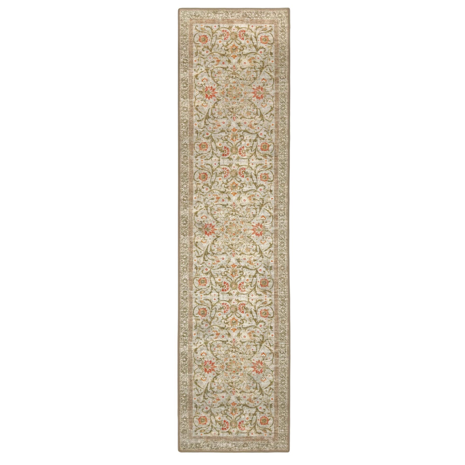 Country Paisley Eco-Washable Runner - a 100% recycled material runner featuring a traditional floral design.