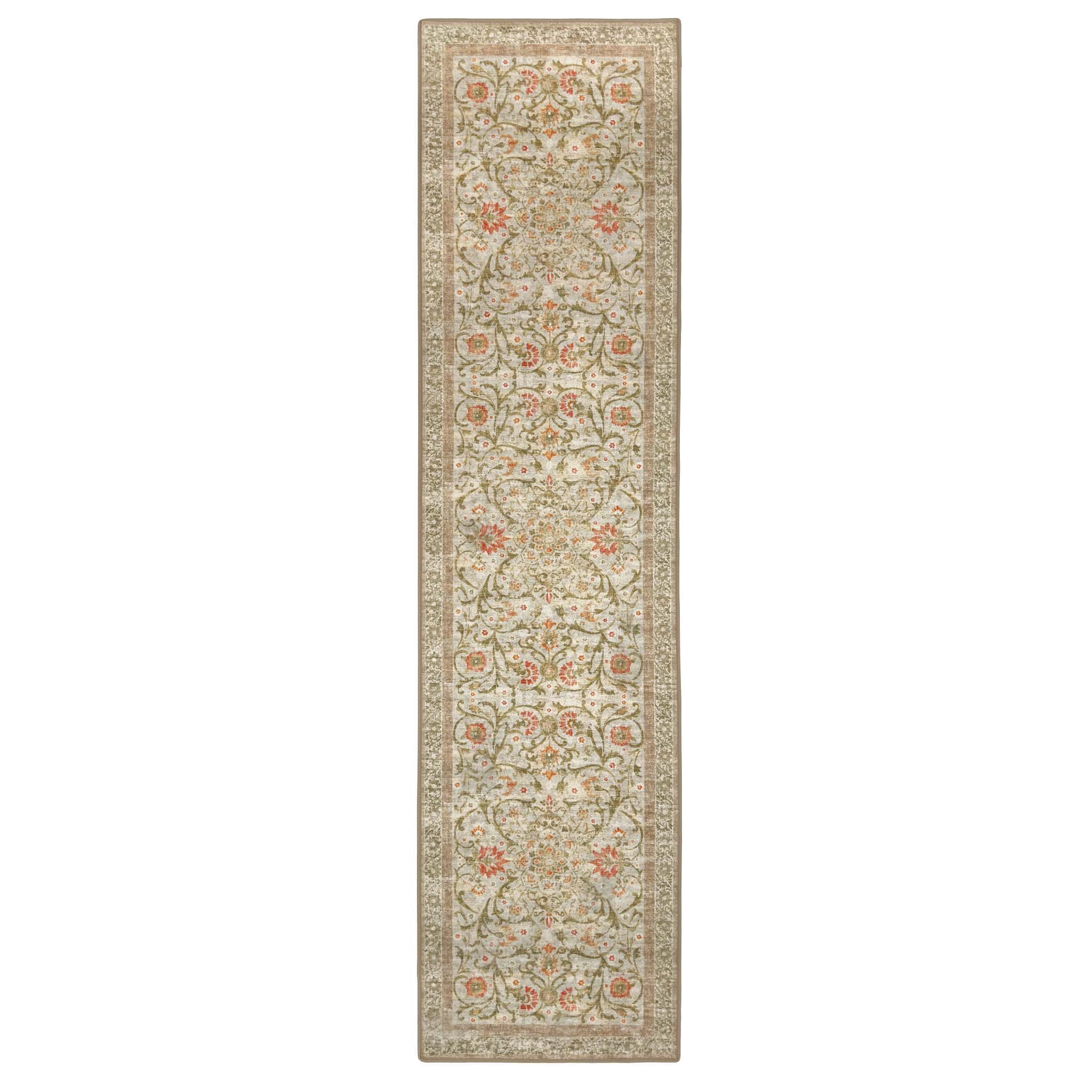 Country Paisley Eco-Washable Runner - a 100% recycled material runner featuring a traditional floral design.