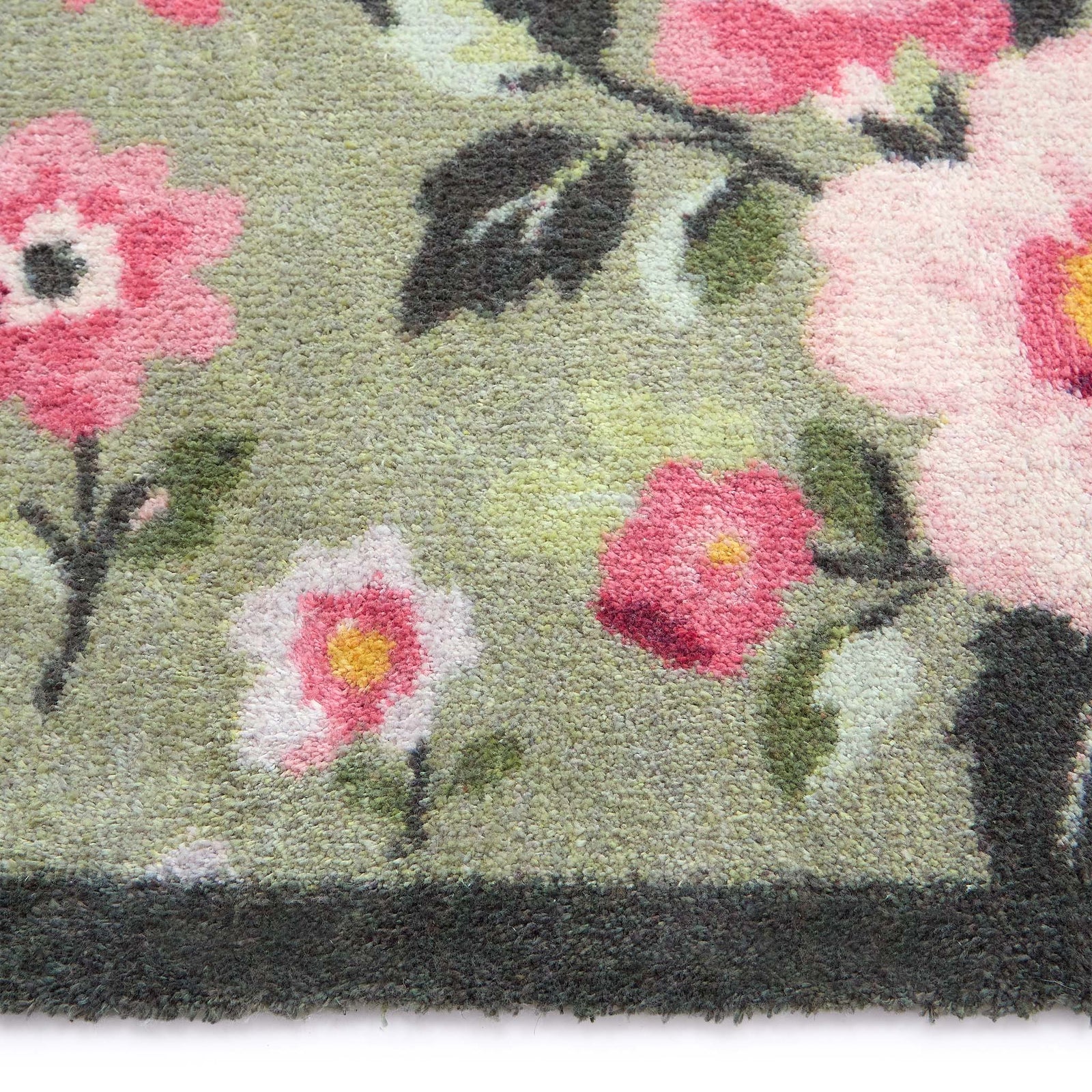 Country Rose Floral Doormat- 100% recycled cotton doormat featuring a floral design.