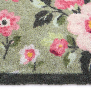 Country Rose Floral Doormat- 100% recycled cotton doormat featuring a floral design.