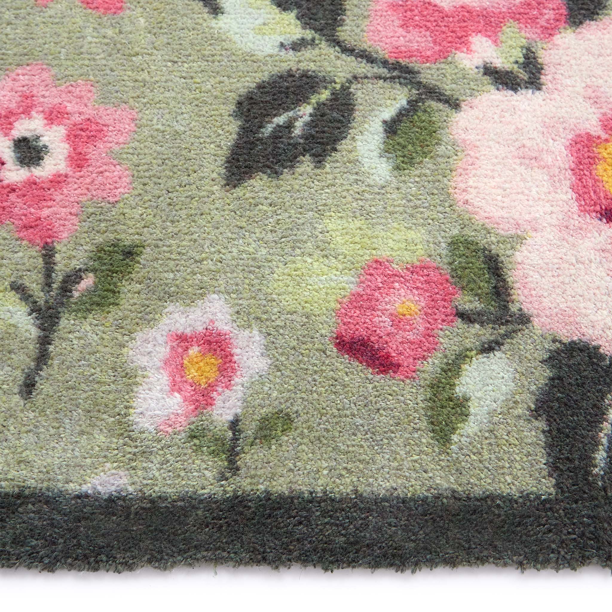 Country Rose Floral Doormat- 100% recycled cotton doormat featuring a floral design.