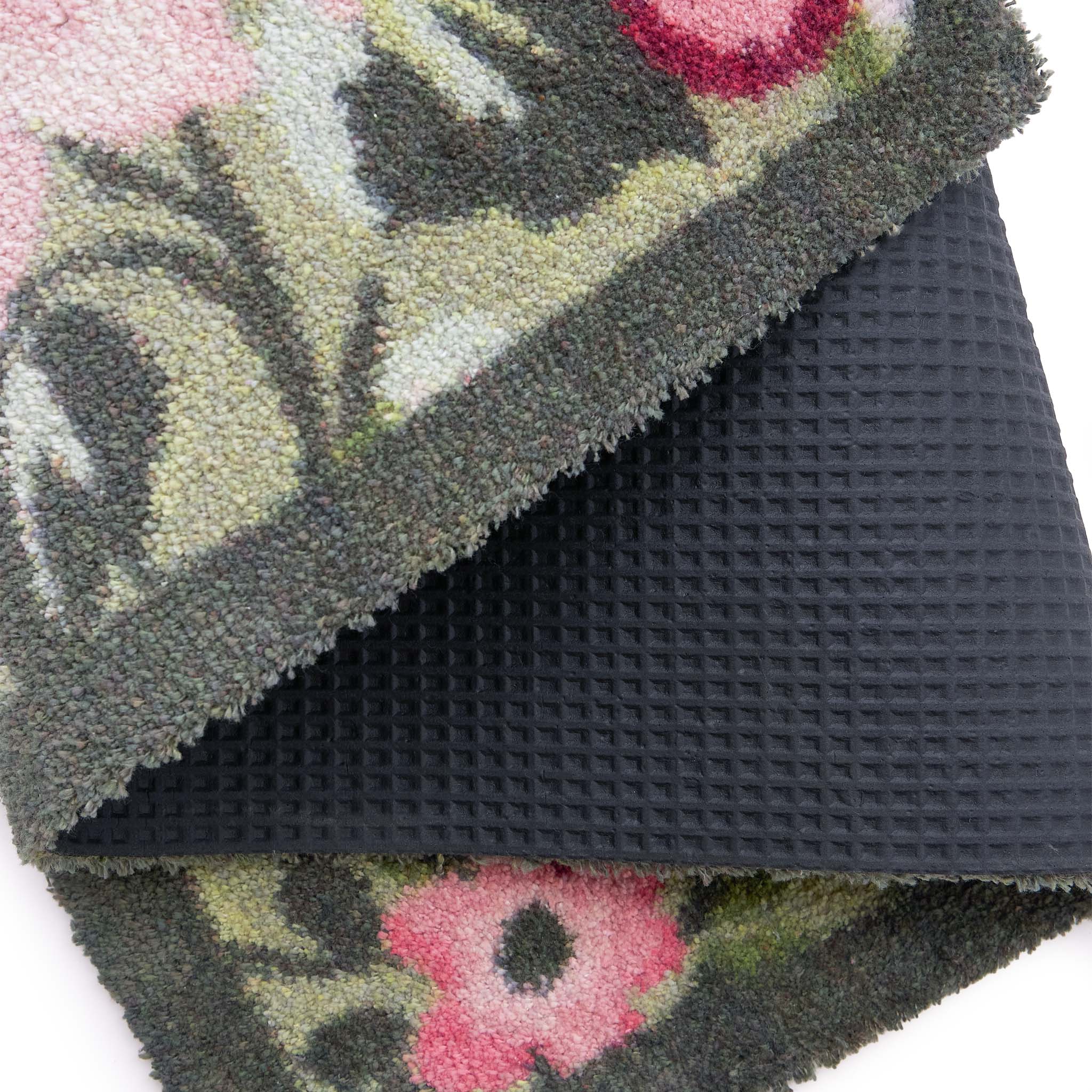Country Rose Floral Doormat- 100% recycled cotton doormat featuring a floral design.