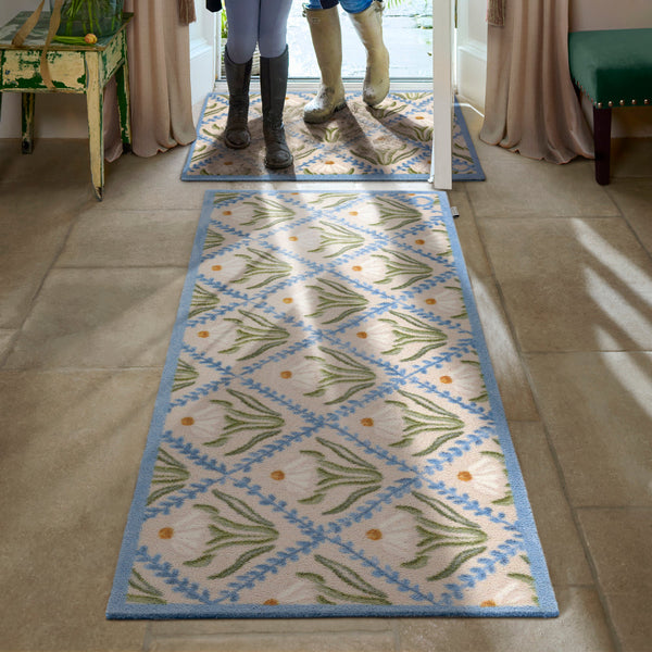 Daisy Trellis Washable Doormat 2