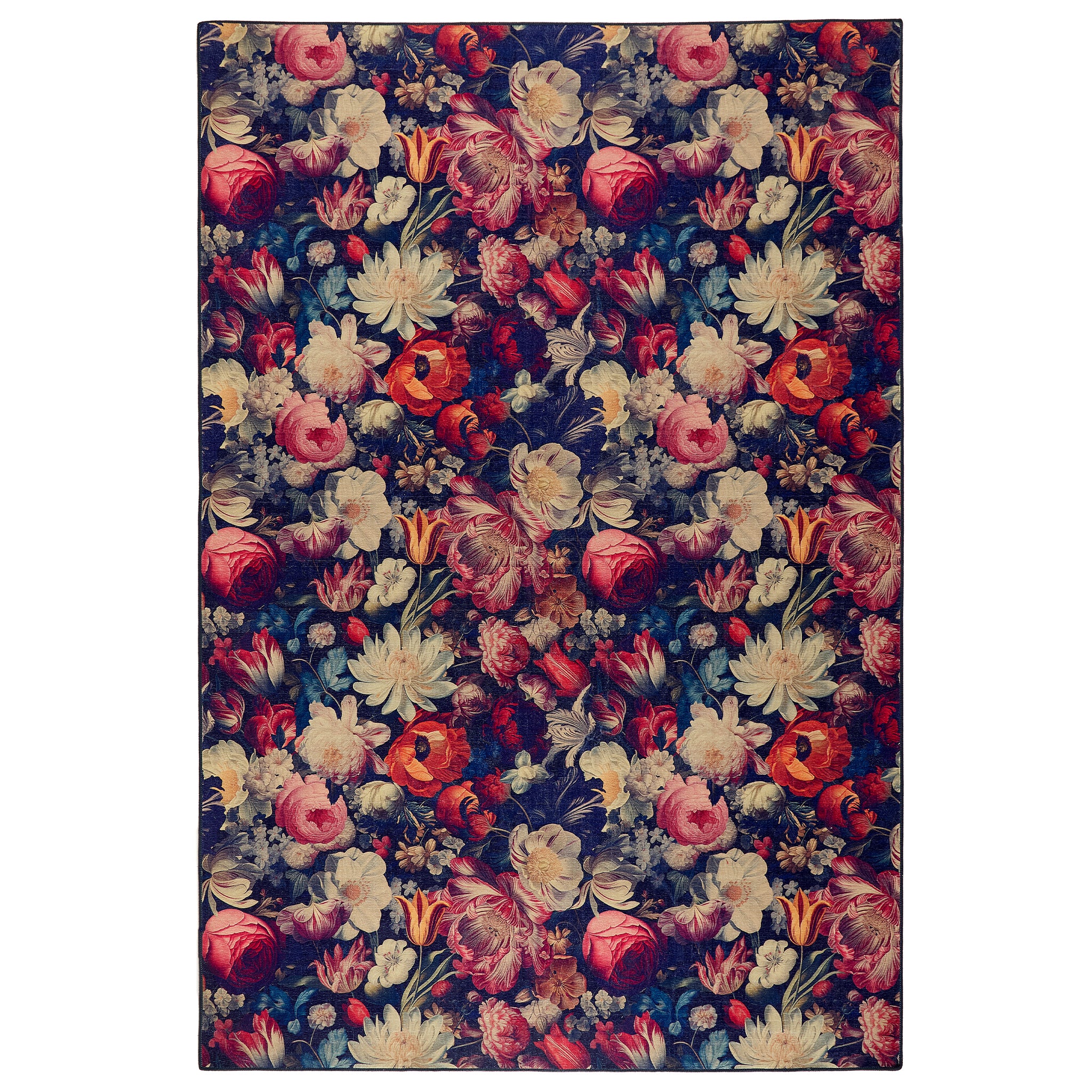 Hug Rug Dark Florals Washable Rug